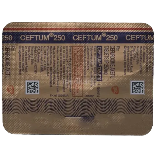 ceftum 250mg tablet 4's